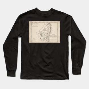 Old Map - Vintage - Department of Ardèche Long Sleeve T-Shirt